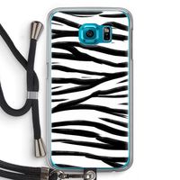 Zebra pattern: Samsung Galaxy S6 Transparant Hoesje met koord
