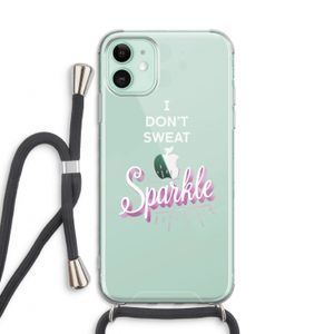Sparkle quote: iPhone 11 Transparant Hoesje met koord