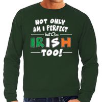 St. Patricksday / I am Irish too feest sweater/ outfit groen voor heren 2XL  -