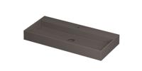 Wastafel United Porselein met 1 kraangat incl. porseleinen click plug en verborgen overloop systeem 100 cm x 45 cm x 11 cm Mat basento 0206073