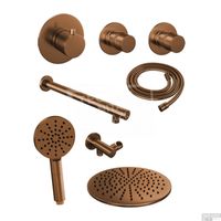 Thermostatisch Inbouwdoucheset Brauer Copper 30cm Hoofddouche Wandarm 3 Standen Handdouche Koper - thumbnail