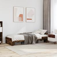 Bedframe zonder matras hout gerookt eikenkleurig 75x190 cm