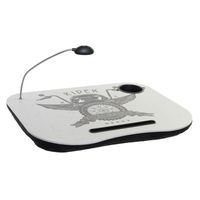 Schootkussen/laptray biker print met LED lamp en bekerhouder L48 x B38 cm - thumbnail