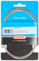 Schakel binnenkabel Elvedes 3000mm 1 x 19 draads RVS ø1,1mm N-nippel ø4×4 mm + T-nippel ø4,5×4,5 mm - Zilver