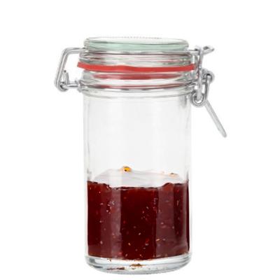 Weckpot/inmaakpot - glas - 250 ml - met beugelsluiting - transparant