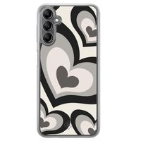 Samsung Galaxy A14 hybride hoesje - Hart swirl zwart