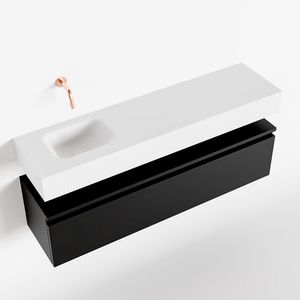 Toiletmeubel Mondiaz Andor | 120 cm | Meubelkleur Urban | Lex vrijhangend wastafel Talc Links | Zonder kraangat