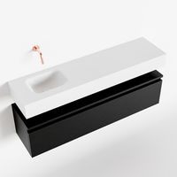Toiletmeubel Mondiaz Andor | 120 cm | Meubelkleur Urban | Lex vrijhangend wastafel Talc Links | Zonder kraangat