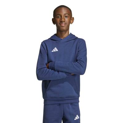 adidas Entrada 26 Hoodie Kids Donkerblauw Wit adidas Entrada 26 Hoodie Kids Donkerblauw Wit