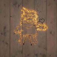 Kerstman zwaaiend 300led h60x50 cm classic warm - Annas collection