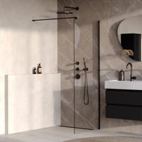 BRAUER Oblivion Inloopdouche - 80x200cm - glascoating - helder glas - mat zwart GS-OBI1H80200MZ BRAUER Oblivion Inloopdouche - 80x200cm - glascoating - helder glas - mat zwart GS-OBI1H80200MZ
