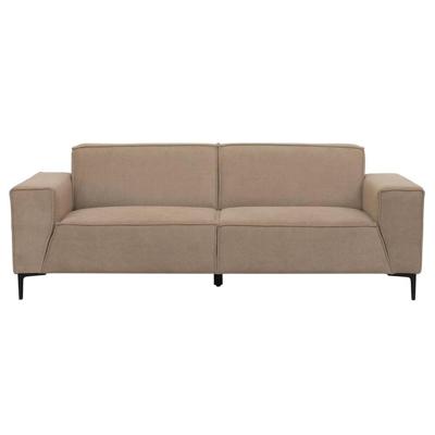 Leen Bakker - Bank Romy - 3-zits - Curio - Stof - Beige - 90x220x78 Cm