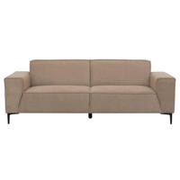 Leen Bakker - Bank Romy - 3-zits - Curio - Stof - Beige - 90x220x78 Cm