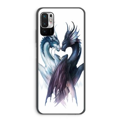 Yin Yang Dragons: Xiaomi Redmi Note 10 5G Transparant Hoesje