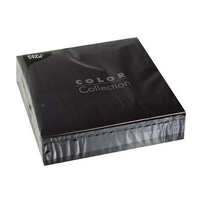Servetten - zwart - 50x - 40 x 40 cm - 2-laags FSC papier - wegwerpservetten - feestservetten