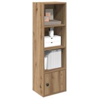 Boekenkast 31x24x102 cm bewerkt hout artisanaal eikenkleurig