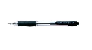 Pilot Supergrip Neon XS, black Zwart Intrekbare balpen met klembevestiging