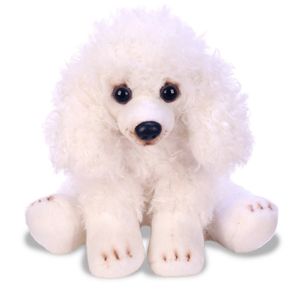 Hondel knuffels witte Poedel 12 cm