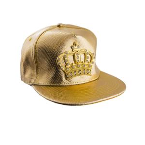 Rapper/gangster verkleed pet kroon - goud/glitter - one size - polyester