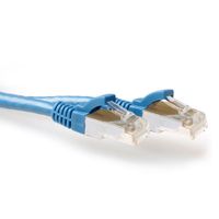 ACT Blauwe 5 meter LSZH SFTP CAT6A patchkabel snagless met RJ45 connectoren - thumbnail