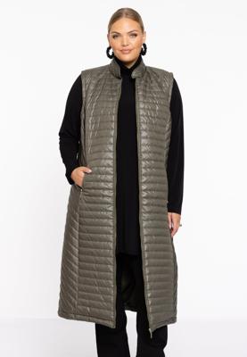 Yoek Bodywarmer horizontale lijnen | Groen | Maat 58/60