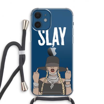 Slay All Day: iPhone 12 Transparant Hoesje met koord
