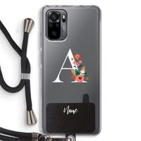 Pink Bouquet: Xiaomi Redmi Note 10 Pro Transparant Hoesje met koord