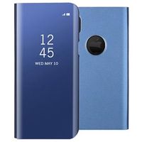 iPhone X / iPhone XS Luxury Series Mirror View Flip Case - Blauw