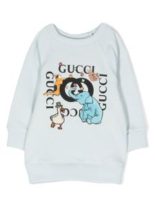 Gucci Kids sweat à logo imprimé - Bleu