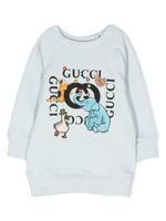 Gucci Kids sweat à logo imprimé - Bleu