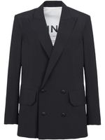 Balmain blazer en laine à boutonnière croisée - Noir