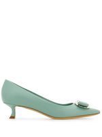 Ferragamo escarpins New Vara 40 mm en cuir - Vert - thumbnail