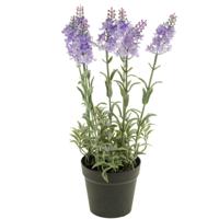 Kunstplant Lavendel - lila paars - 28 cm - in pot - Lavandula - nepplant - kamerplant