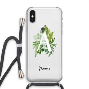Green Brush: iPhone XS Transparant Hoesje met koord