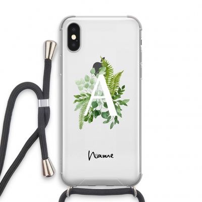 Green Brush: iPhone XS Transparant Hoesje met koord