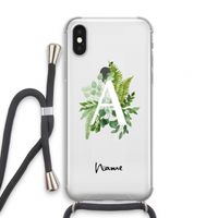 Green Brush: iPhone XS Transparant Hoesje met koord