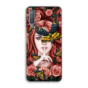 Lady Moth: Samsung Galaxy A7 (2018) Transparant Hoesje