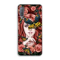 Lady Moth: Samsung Galaxy A7 (2018) Transparant Hoesje