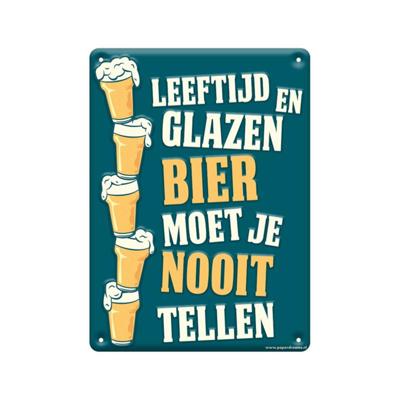 Paperdreams Tekstbord - leeftijd en glazen bier
