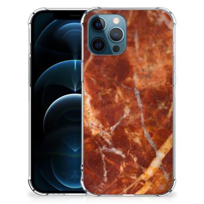 iPhone 12 | 12 Pro Anti-Shock Hoesje Marmer Bruin iPhone 12 | 12 Pro Anti-Shock Hoesje Marmer Bruin