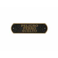 Plaat Magnet & Steel Peligro perro Suelto 24 x 7,2 cm