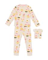 HEMA Kinderpyjama ontbijt met poppenpyjama gebroken wit (gebroken wit)