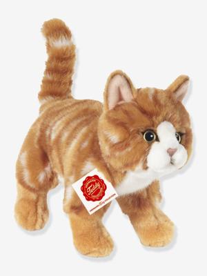 Staande kat knuffel 20 cm getijgerd TEDDY HERMANN rood, gestreept