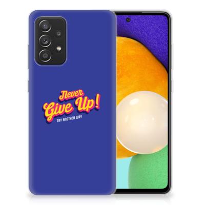 Samsung Galaxy A52 (5G/4G) | Siliconen hoesje | met naam Never Give Up