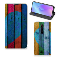 Xiaomi Mi 9T Pro Book Wallet Case Wood Heart - Cadeau voor je Vriend