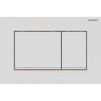 Geberit Sigma30 bedieningplaat, 2-toets spoeling frontbediening voor toilet 24.6x16.4cm wit mat met witte strook 115.883.01.1 - thumbnail