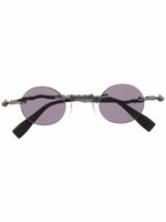 Kuboraum lunettes de soleil Mask H42 à monture ronde - Noir