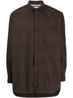 White Mountaineering chemise en jacquard - Marron - thumbnail