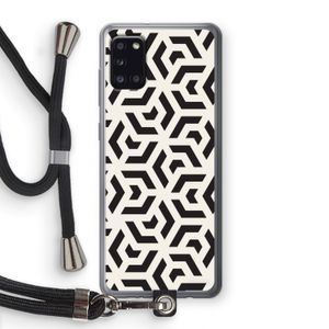Crazy pattern: Samsung Galaxy A31 Transparant Hoesje met koord