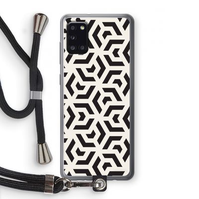 Crazy pattern: Samsung Galaxy A31 Transparant Hoesje met koord